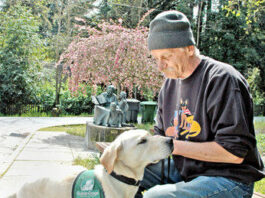 Trainer prepares pups for service