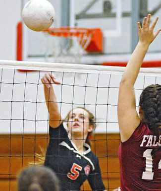 Girls volleyball: Cougars pounce on Falcon mistakes