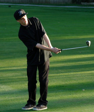 Golfers hit the links