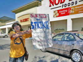 Grocery store employees begin strike
