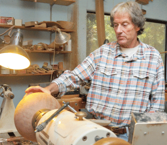 Wood turner tries Open Studios for first time