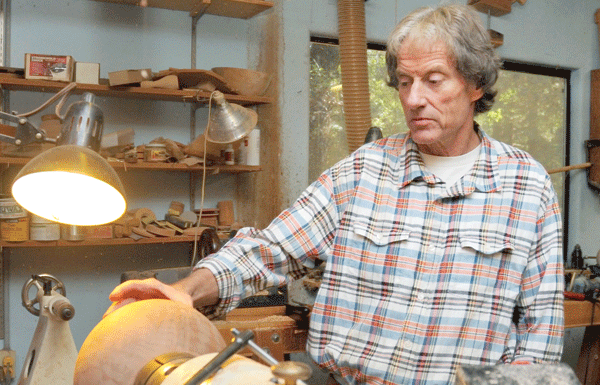Wood turner tries Open Studios for first time