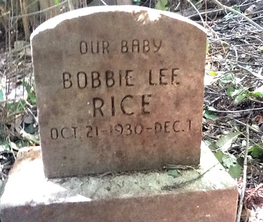 Infant’s headstone found in Felton