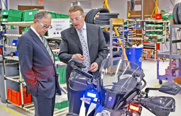 Federal official visits Scotts Valley electrical motorcycle company