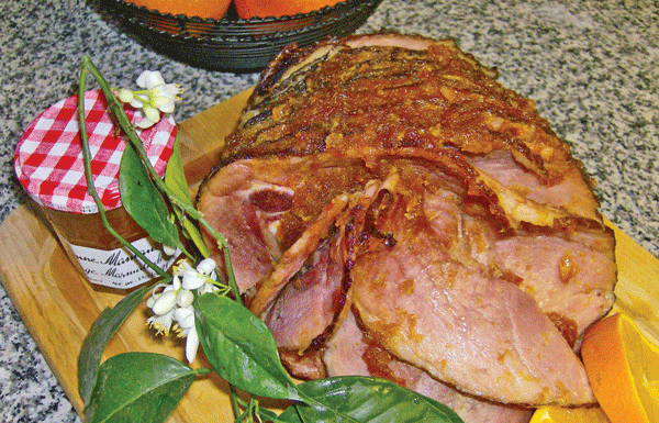Plain talk about food: My Easter hat and an orange marmalade-glazed ham