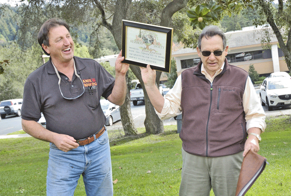 Knox Roofing receives honor from the Scotts Valley Historical