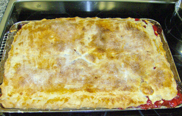 Plain Talk about Food: Memorial Day memories and a strawberry-rhubarb slab pie
