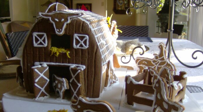 Gingerbread barn for autistic child