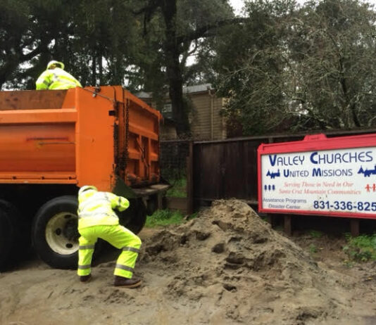 Sandbags at Valley Churches United