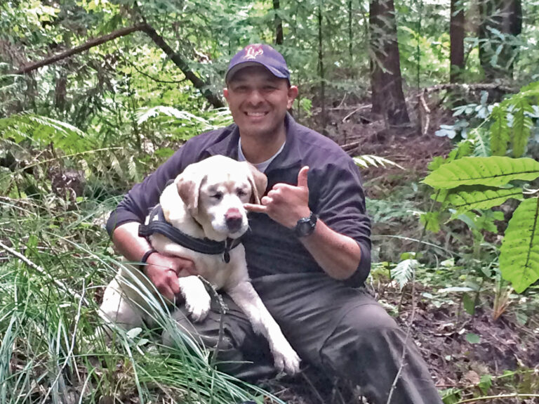 Blind dog rescued after 8 days in the woods