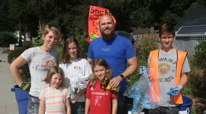 Families collect tons of trash