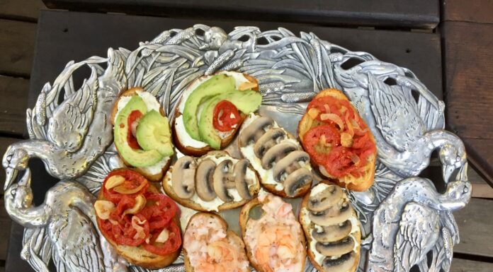 Plain Talk about Food Bruschetta Appetizers on a Train