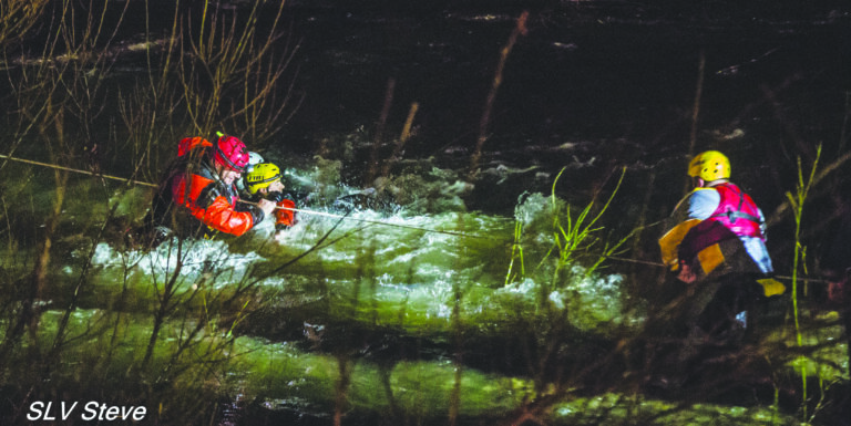 Man hospitalized after swift water rescue