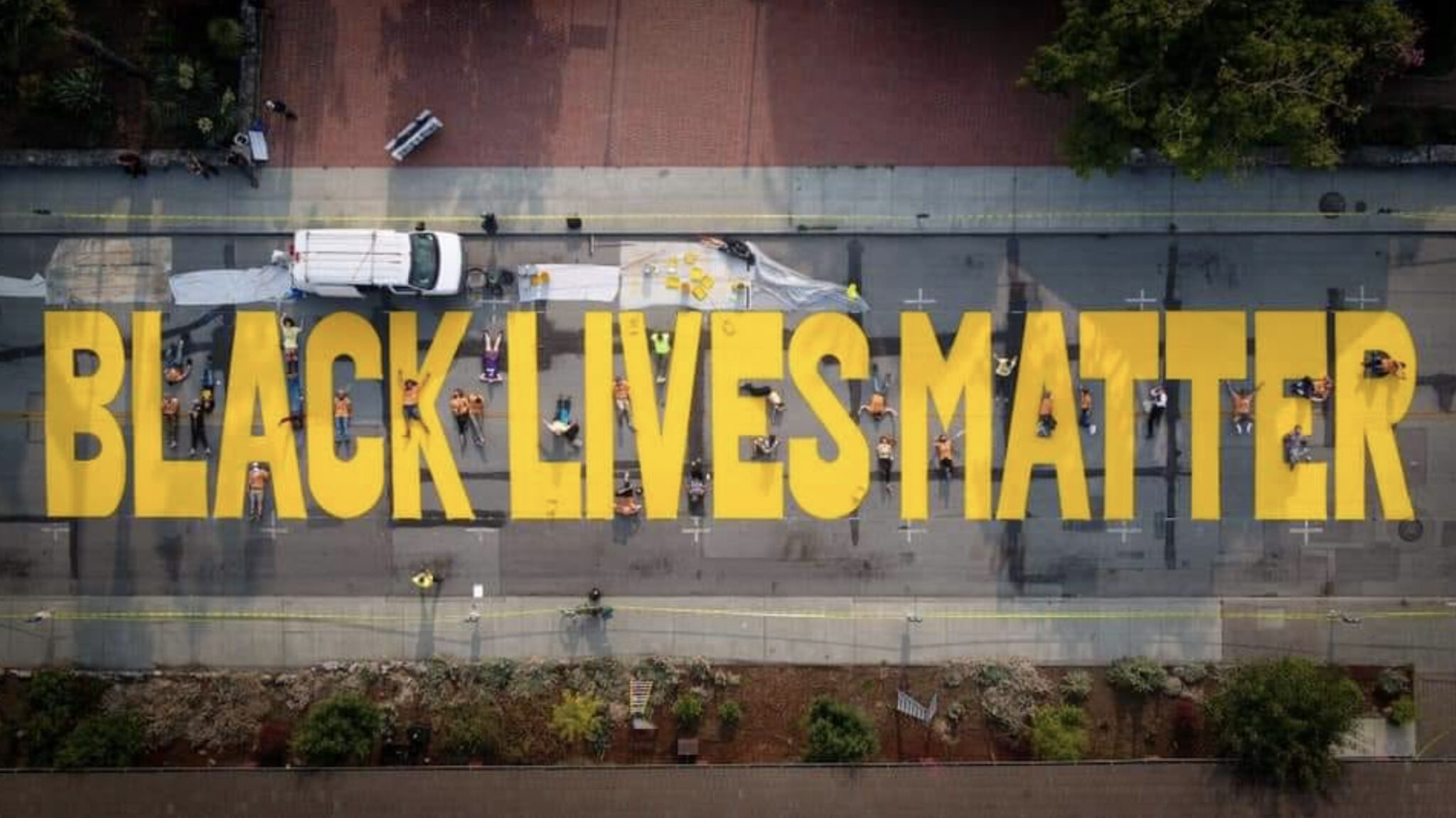 Advocating for Equity Santa Cruz BLM Mural Press Banner Scotts