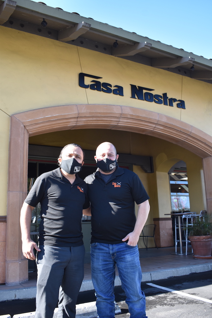 HOME AWAY FROM HOME Ibarra (left) and Cristallo (right) proudly welcome customers to their new location on Mount Hermon Road.