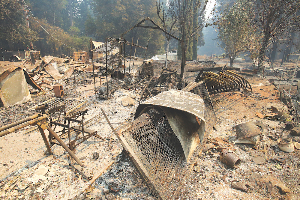 Hundreds of homes were lost in the CZU Lightning Complex fires. — Tarmo Hannula/Press Banner file