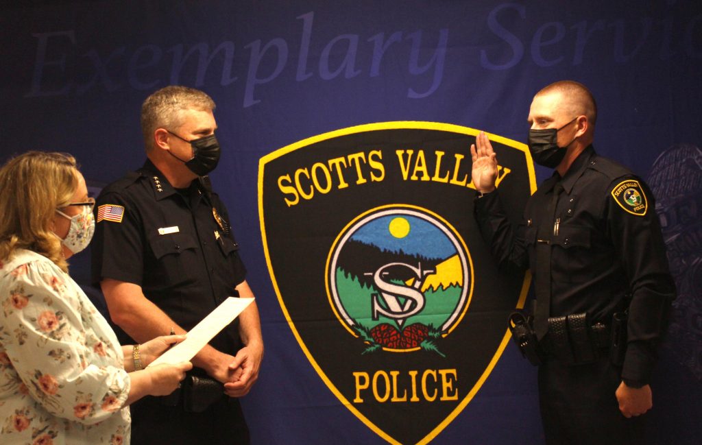 Scotts Valley PD swears in fifth officer this year Press Banner