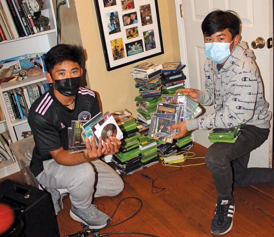 Brothers collecting used games to send to Kenya games for the globe