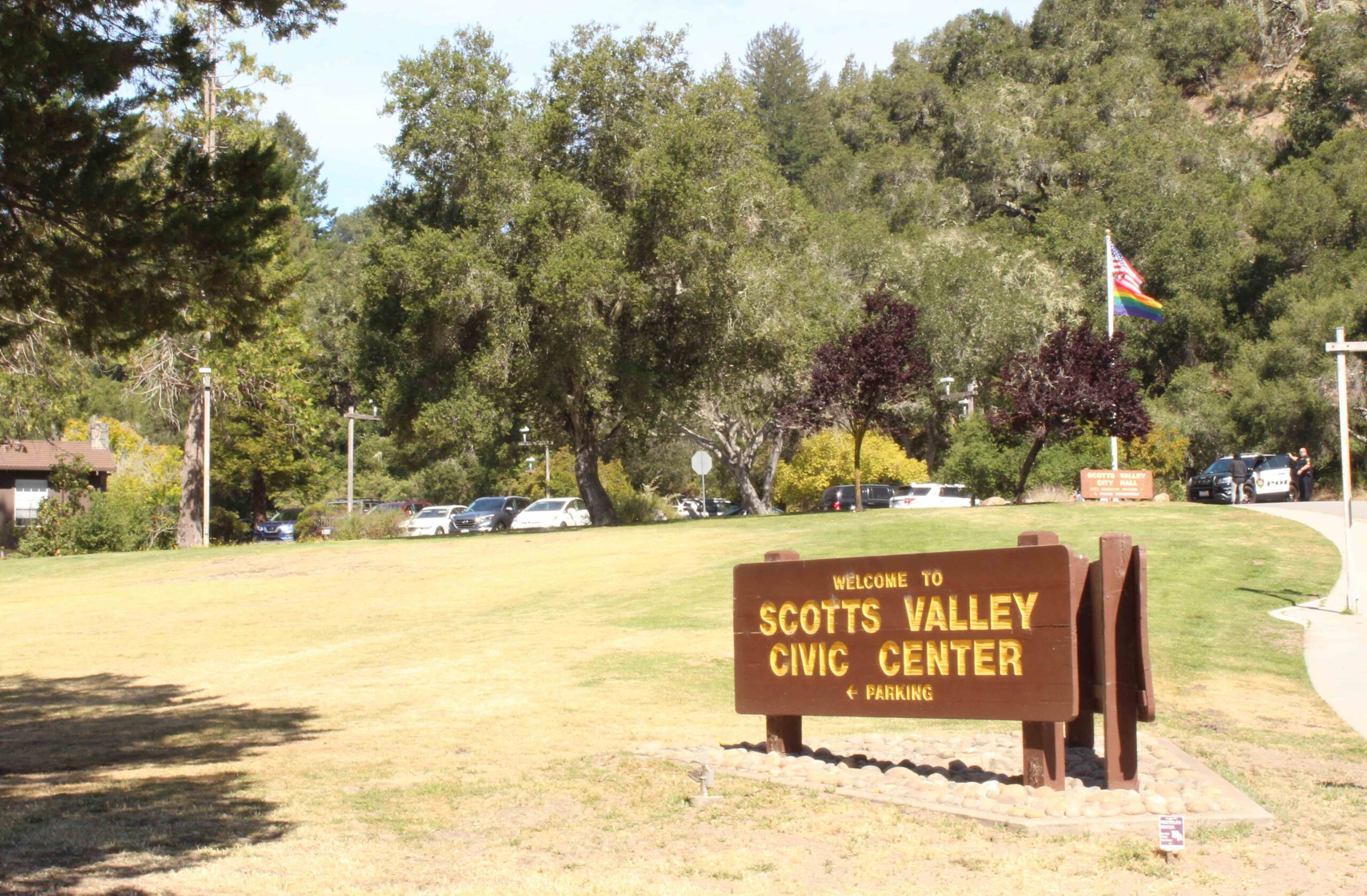 pride flag at Scotts Valley City Hall