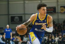 Image for display with article titled Photos: Santa Cruz Warriors fall to G League Ignite | NBA G League