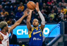 Image for display with article titled Santa Cruz Warriors outplayed by Cleveland at Chase Center | NBA G League