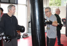 Image for display with article titled Parkinson’s boxing class a lifeline for seniors with disease