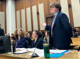 High-stakes drama plays out at Superior Court during mock trial competition Mock trial