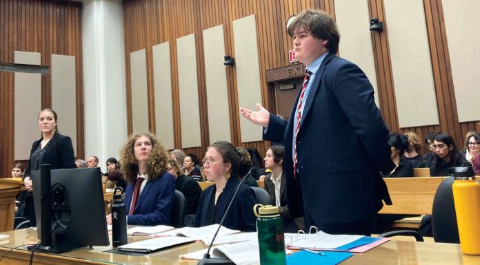 High-stakes drama plays out at Superior Court during mock trial competition Mock trial