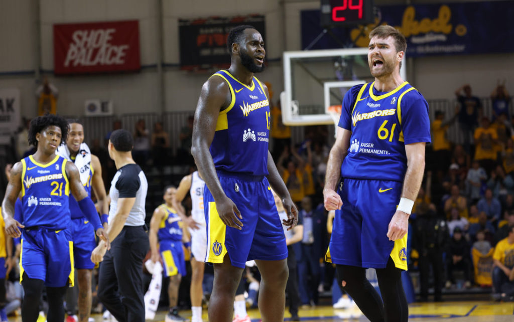 Image for display with article titled Warriors Edge Salt Lake City to Advance Into WC Semis | NBA G League Playoffs