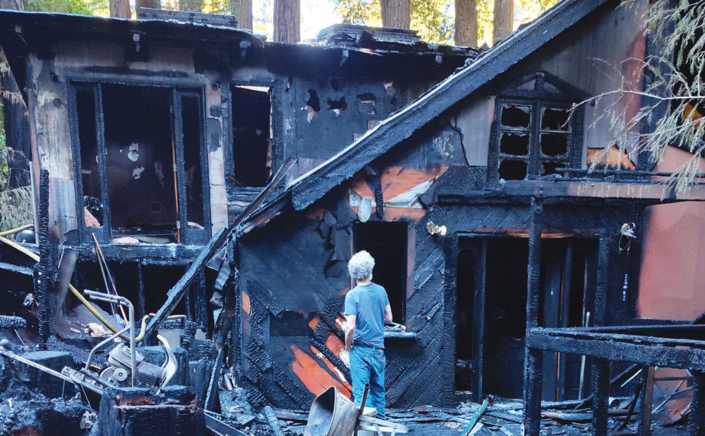 Image for display with article titled After Home Destroyed by Fire, Felton Resident Adds Up the Costs