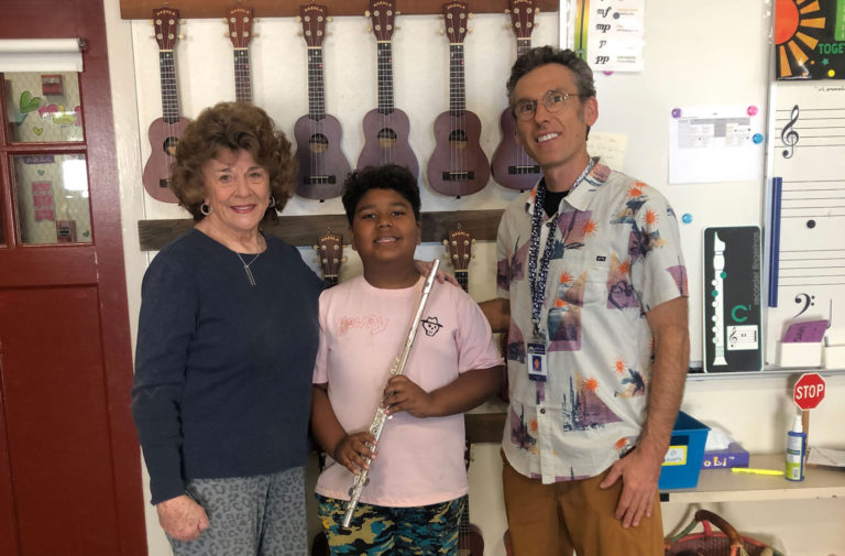 Damians Ladder turns flute gift into musical opportunity for local students