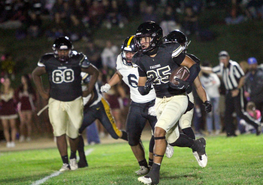 Image for display with article titled Weeklys Sports Ticker: Falcons Football Crushes Watsonville in PCAL Action