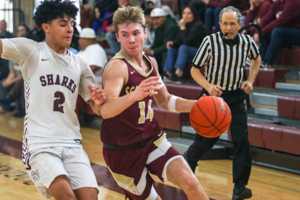 Image for display with article titled Falcons Lean on Each Other During Challenging Season | Boys Basketball