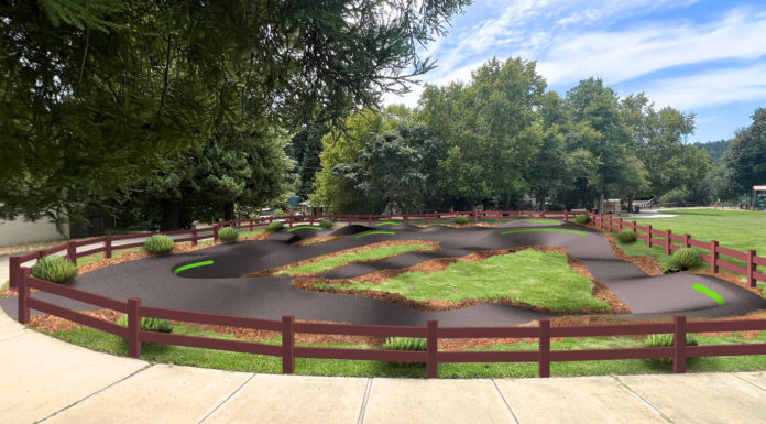 Progress continues on pump track at Felton park