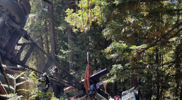 Scotts Valley firefighters praised for quick response to fuel spill hillside tanker truck spill