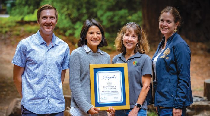Santa Cruz County marks fire safety milestone with picnic celebration Fire Safe Council of Santa Cruz County Firewise certificate