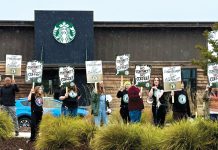 Starbucks workers rally for unionization in Scotts Valley Starbucks baristas hold signs and chant