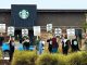 Starbucks workers rally for unionization in Scotts Valley Starbucks baristas hold signs and chant