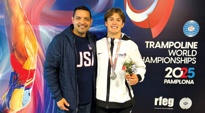 Scotts Valley High grad wins silver medal for Team USA at trampoline competition Nate Swanepoel