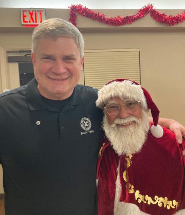 Steve Walpole Jr. and Santa