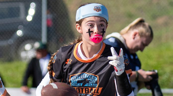 SV’s Sammy Rebbert snatches pair of INTs at 2nd Annual Central Coast All-Star Game | Girls flag football