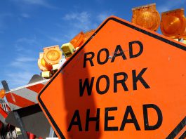 Highway 17 overnight lane closures continue through Tuesday south of Sugarloaf Road traffic safety roadwork signs and light