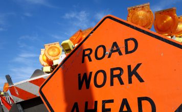 Bird-deterrent installation to cause Highway 9 delays traffic safety roadwork signs and light
