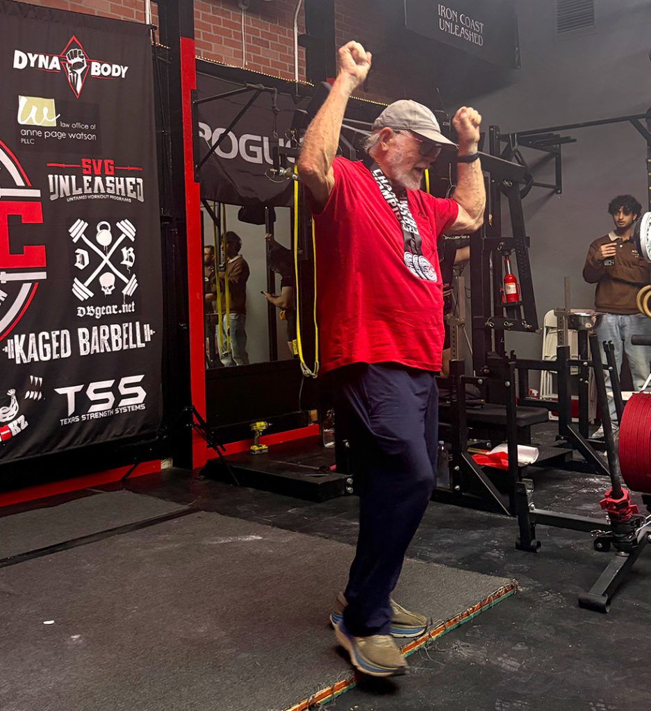Philip Crawford with medals