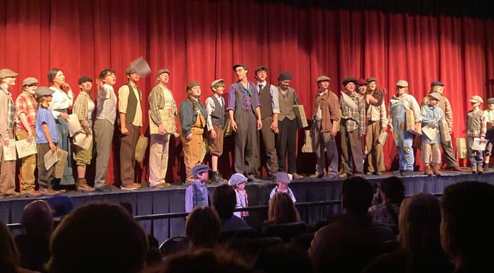 ‘Newsies’ hawk riveting storyline at The Landing in Scotts Valley Newsies cast members