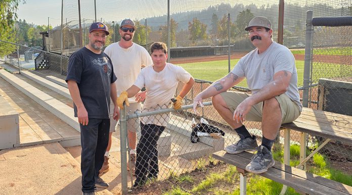 Volunteers put in sweat equity to get Siltanen Park AAA ballfield ready for season Ballfield work group