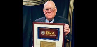 Felton’s Thormann marks 50 years with PGA Jerry Thormann with award