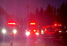 Early morning blaze at Bonny Doon fire station early morning fire trucks