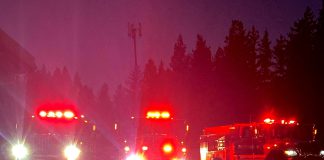 Early morning blaze at Bonny Doon fire station early morning fire trucks