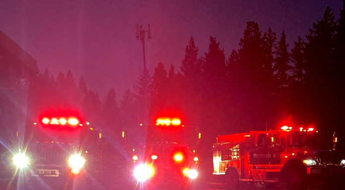 Early morning blaze at Bonny Doon fire station early morning fire trucks